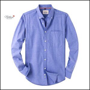 Men's Classic Oxford Button Down Shirt, Long Sleeve, Recycled Cotton